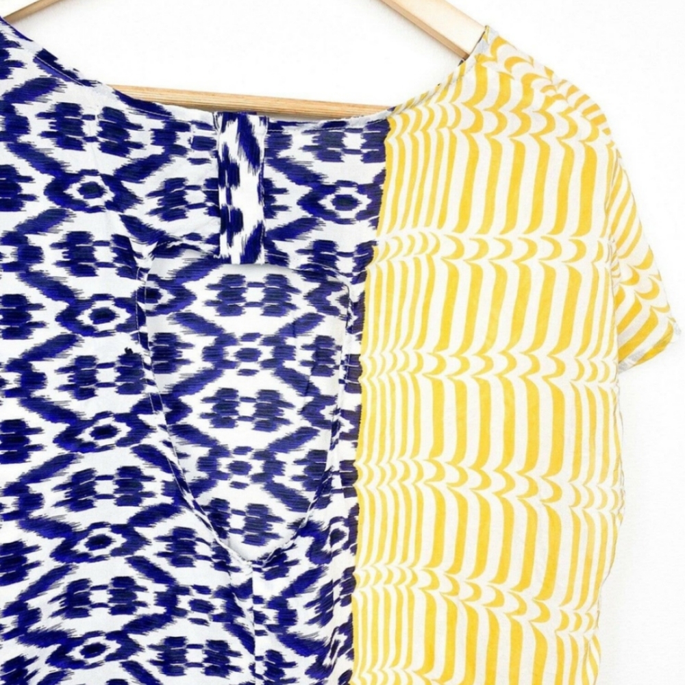 Anthropologie Funktional silk ikat blouse